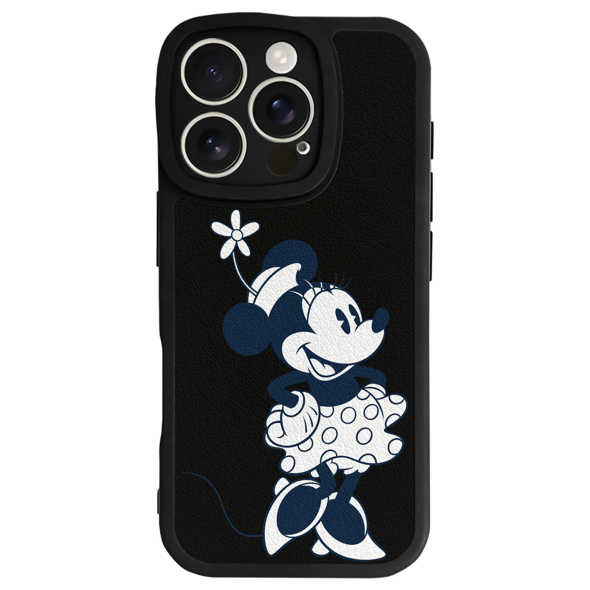 （画像用） ミッキーマウス Mickey Mouse 【iPhone 16シリーズ対応】シリコンスマホケース（レザー調） 材質：シリコン